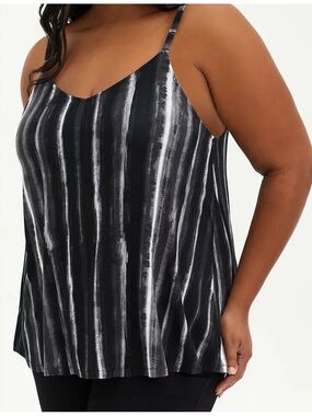 Torrid Swing Super Soft Cami in Black Wash Stripe